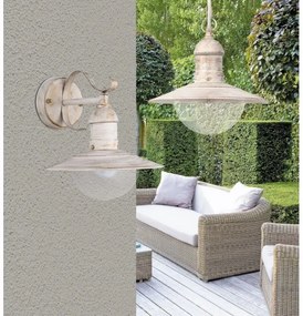 Brilagi - Aplica de perete pentru exterior MOLDE 1xE27/60W/230V IP44 alb/patină