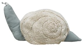 Fotoliu puf pentru copii verde deschis/crem Mr. Snail – Lorena Canals