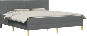 vidaXL Cadru de pat Gri închis 180 x 200 cm Poliester