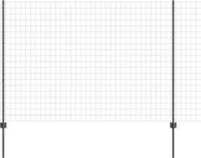vidaXL Gard cu Stâlp Gri 1,5 x 10 m Oțel
