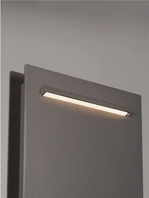 Mini Stalp de exterior LED 2700K, IP67 RECTO H-23cm gri inchis