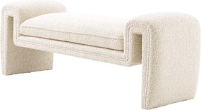 Bancheta design LUX stil contemporan Tondo S Bouclé cream