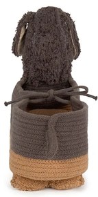 Coș de jucării pentru copii maro închis din material textil 59x16x23 cm Sparky – Lorena Canals