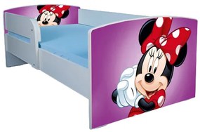 Pat Minnie Fetite 2-8 ani cu saltea 140/70 cm si sertar incluse PTV1863