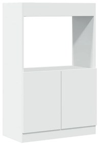 855097 vidaXL Dulap înalt, alb, 63x33x100 cm, lemn prelucrat