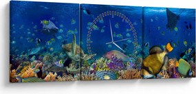 Tablou - Ocean (cu ceas) (90x30 cm)