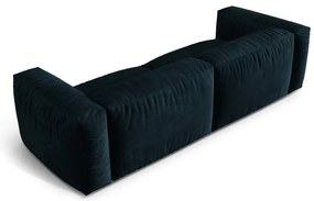 Canapea modulară albastru-închis cu tapițerie din catifea 240 cm Martina – Micadoni