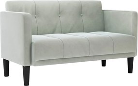 vidaXL Canapea loveseat, gri deschis, 111 cm, catifea