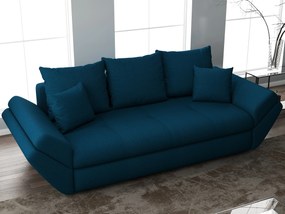 Canapea extensibilă dumonde cu ladă de depozitare si sezut confortabil din spuma high-density, Loana Enjoy Petrol 250x100 cm
