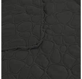 Cuvertura de pat gri inchis cu model STONE Dimensiune: 220 x 240 cm