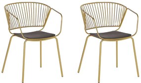 Set 2 buc. scaune de sufragerie RAGOR (auriu). 1022869