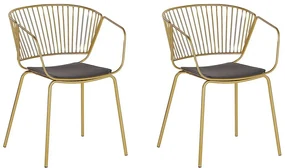 Set 2 buc. scaune de sufragerie RAGOR (auriu). 1022869