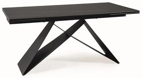 Masa extensibila Westin Ceramic Sahara negru/negru mat L160-240 cm
