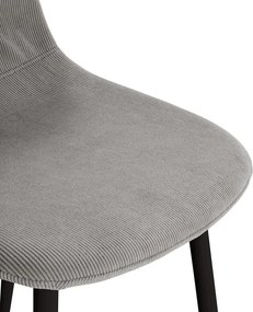 Scaune de dining gri-deschis 4 buc. tapițate Minka – Marckeric