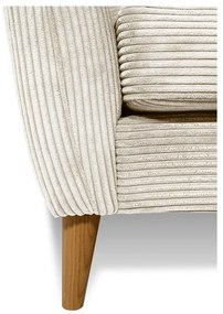 Fotoliu alb cu tapițerie din catifea reiată Paris – Scandic