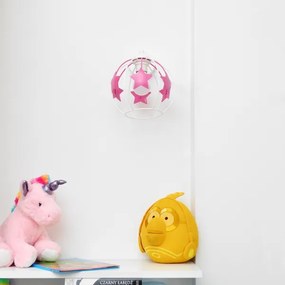 Lampă de perete pentru copii STARS 1xE27/15W/230V roz/alb