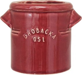 Ghiveci din ceramică glazurată manual 0,5L burgundy, „Brobacka"