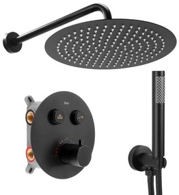 Set de dus incastrat Rea LUNGO negru mat + BOX