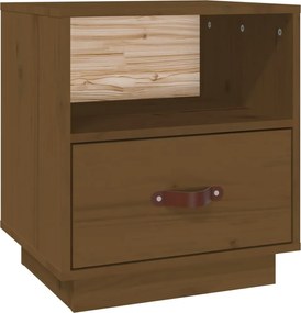 vidaXL Noptieră, maro miere, 40x34x45 cm, lemn masiv de pin