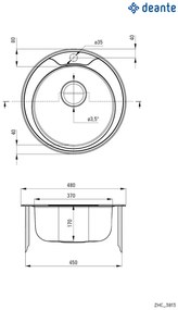 Chiuvetă din inox, 1-cuvă, Twist, ZHC_3813