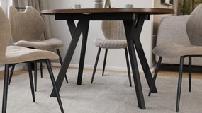 Mazzoni Masă ovală extensibilă ALMO Stejar Maro / picioare negre