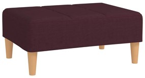 Canapea extensibila 2 locuri, 2 pernetaburet, violet, textil Violet, Cu suport de picioare
