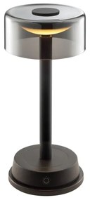 Brilliant - Lampă de birou reîncărcabilă RAZOR cu LED, control tactil și reglare a luminozității, 2,5W/5V, 2700K, IP44, negru