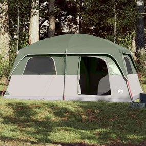 vidaXL Cort de familie pentru 8 persoane, verde, impermeabil