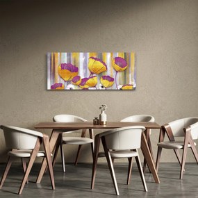 Tablou - Ilustrațir cu flori (120x50 cm)