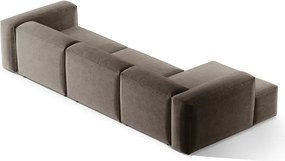 Colțar maro (cu colț pe partea stângă/cu șezlong) Bergamo – Cosmopolitan Design