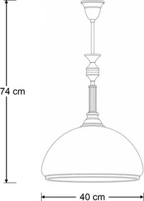 Brilagi - Lampă pe tijă TAURUS 1xE27/15W/230V Ø 40 cm bronz