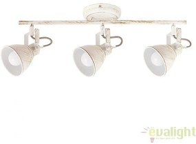 Plafoniera, Lustra cu 3 spoturi design VINTAGE, finisaj alb antic, Vivienne 5968 RX