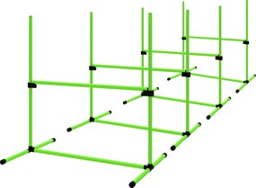 PawHut Set Agility pentru câini 4 piese reglabil pe înălțime echipament Agility cu 4 obstacole husă de transport 99 x 65 x 94 cm Verde | Aosom Romania