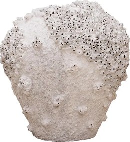 Vaza decorativa alba din ceramica D40cm Teral
