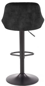 Scaun de bar H101 velvet negru