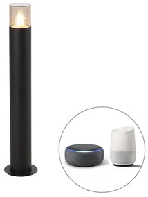 Lampă de exterior inteligentă de podea neagră 70 cm cu WiFi P45 - Odense