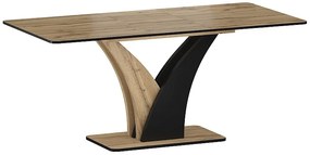 Masa extensibila Vento stejar artizan/negru L120-160 cm