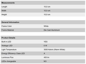 Aplica LED de exterior design modern ambiental IP54 Cube alba