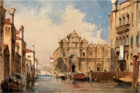 Tablou - Jules-Romain Joyant, The Scuola di San Marco, Venice, reproducere (90x60 cm)