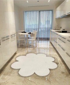 Covor, Daisy Plush, 150x150 cm, Alb