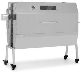 Sauenland Pro XL, grătar cu rotisor, 13 W, 4 roți, otel inoxidabil