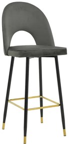 Scaun Bar Cartiso Catifea Gri