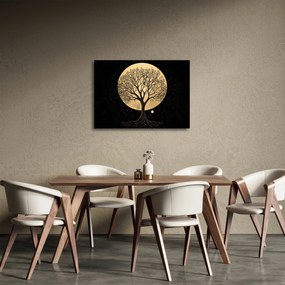 Tablou – Arbore în lună plină aurie I. (70x50 cm)