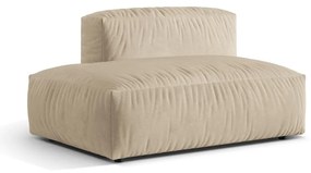 Modul pentru canapea modulară bej cu tapițerie din catifea (cu colț pe partea stângă) Martina – Micadoni