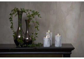 Lumânare cu LED din beton Star Trading Flamme Marble, înălțime 15 cm