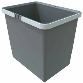 Coș de plastic Elletipi cu mânere 15 l, gri, 15 l