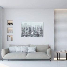 Tablou - Pădurea de pini II., aquarel (90x60 cm)