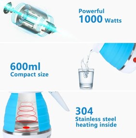 Fierbător de apă portabil Aigostar 600ml 1000W/230V