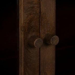 Vitrină maro din lemn de mango 180x87x35 cm Ravi – Ixia