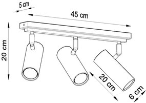 Spot DIREZIONE 3xGU10/40W/230V alb